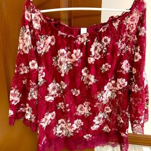 Woman’s beautiful off the shoulder top